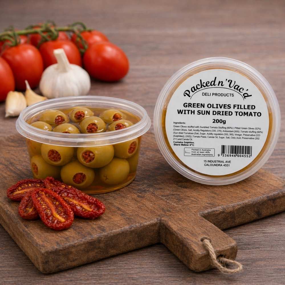 Green Olives Filled With Sundried Tomato