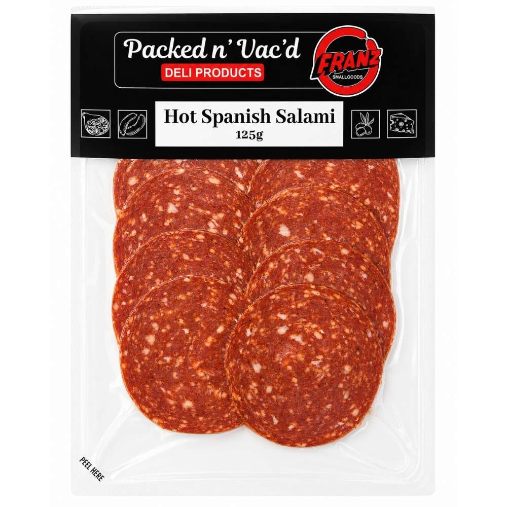 Hot Spanish Salami Sliced - Premium Range