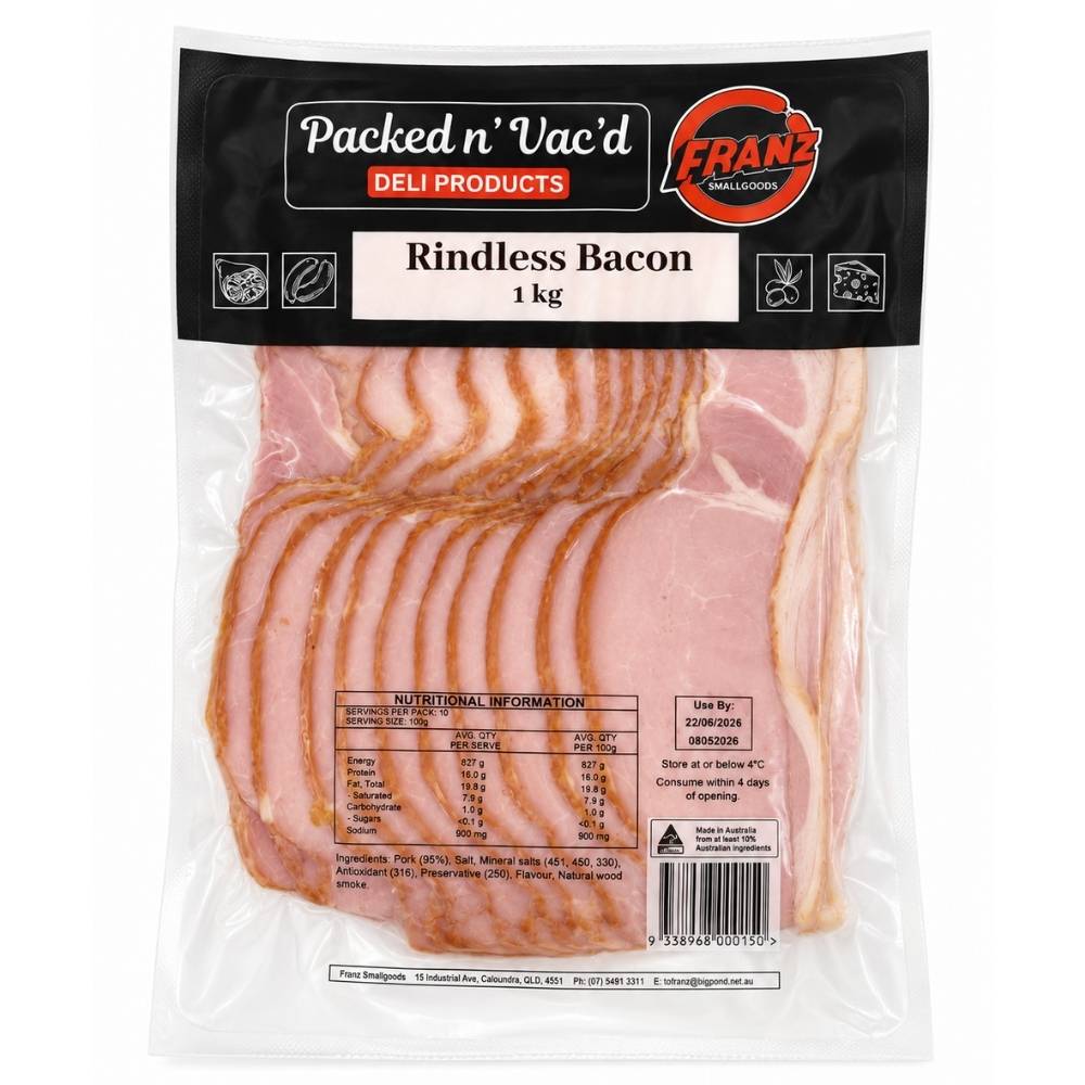 Bacon Rindless
